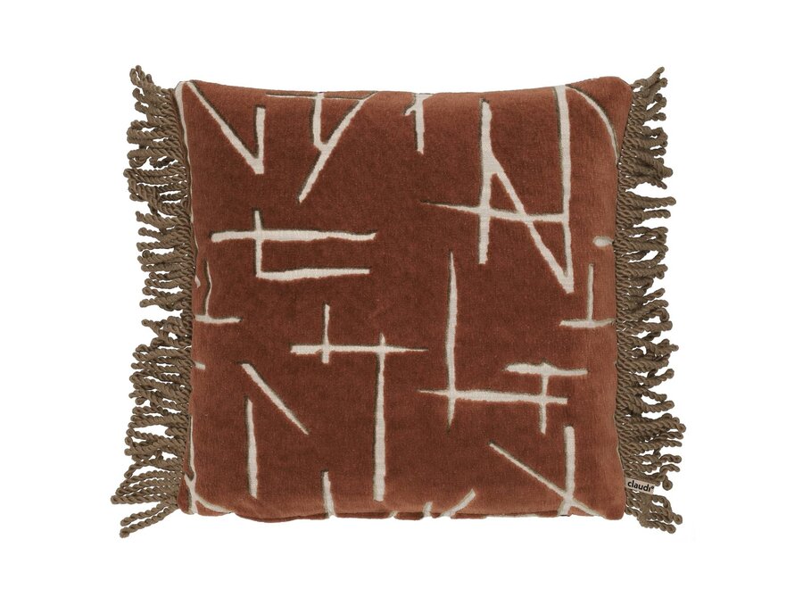 Dekoratives Kissen Delano Rust + Bullion Cappuccino