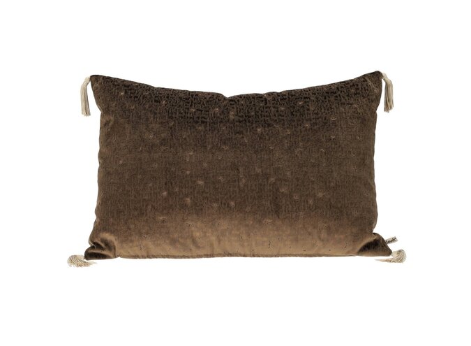 Cushion Infiny Dark Brown + Tassel Light Gold