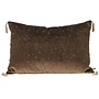 Dekoratives Kissen Infiny Dark Brown + Tassel Light Gold
