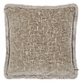 Decorative cushion Izzy Taupe + Fringe Off White
