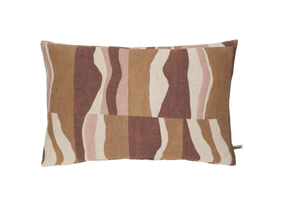 Kussen Pedras Camel/Burgundy
