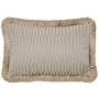 Dekoratives Kissen Polana Light Grey + Fringe Gold