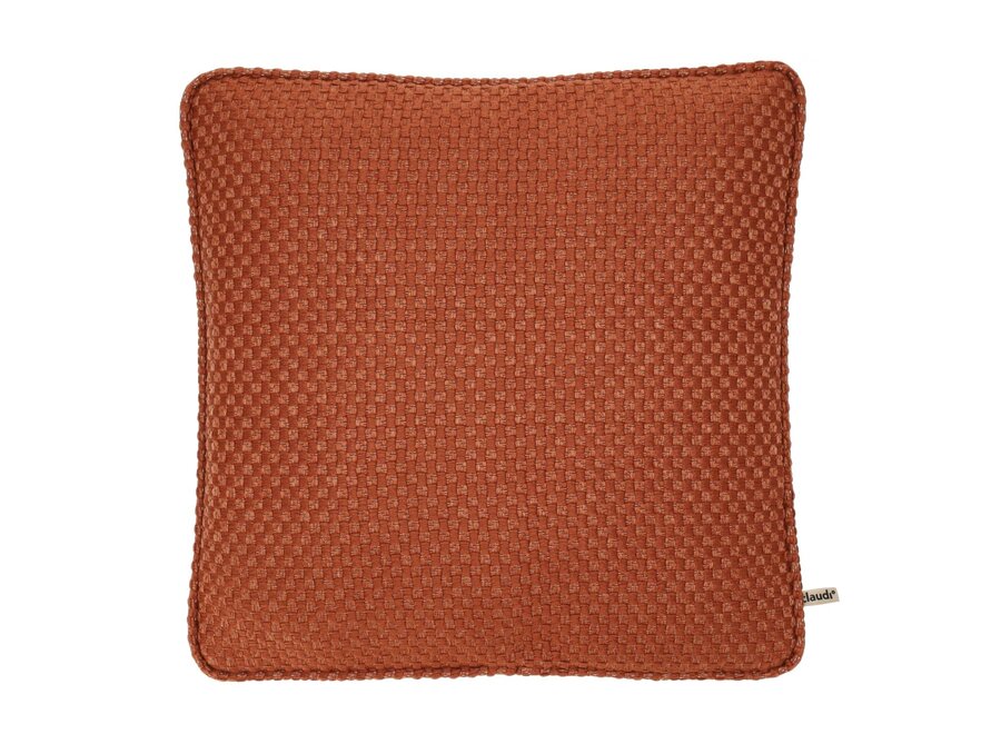 Decorative cushion Riko Burned Orange + Piping