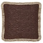 Dekoratives Kissen Scrolla Exclusive Dark Chocolate + Fringe Gold