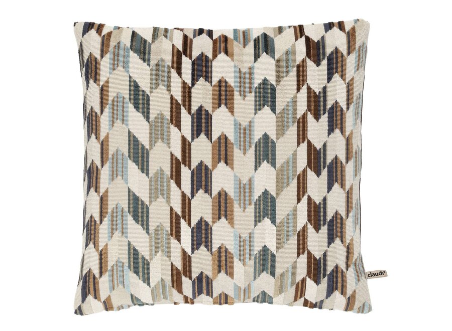 Coussin décoratif Taborra Vintage Blue/Chocolate
