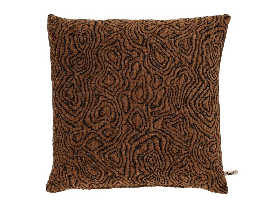 Coussin Tiepollo Wave Camel/Black