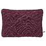 Dekoratives Kissen Topazio Aubergine + Piping