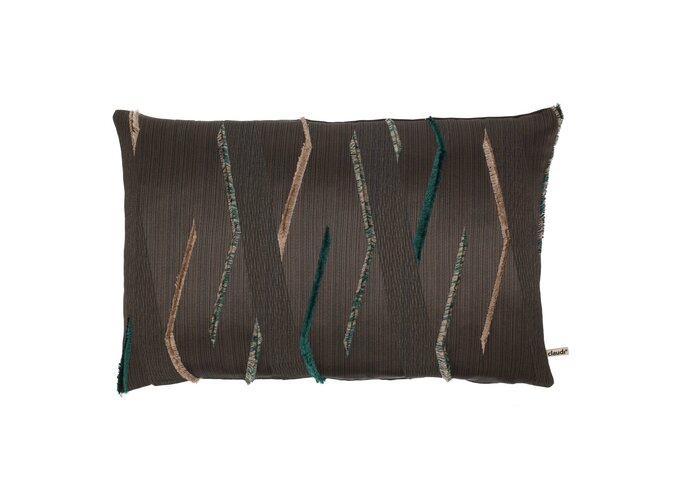 Kissen Zayda Chocolate/Green