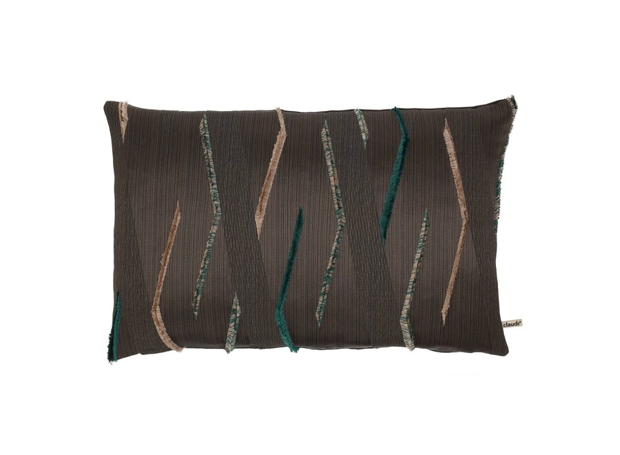 Kissen Zayda Chocolate/Green