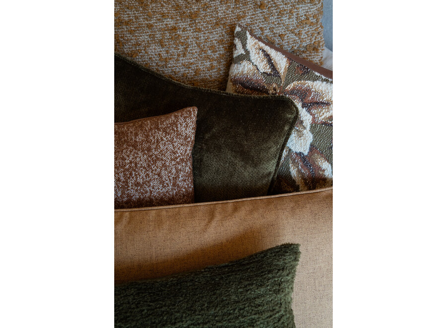 Dekoratives Kissen Capria Mustard + Piping
