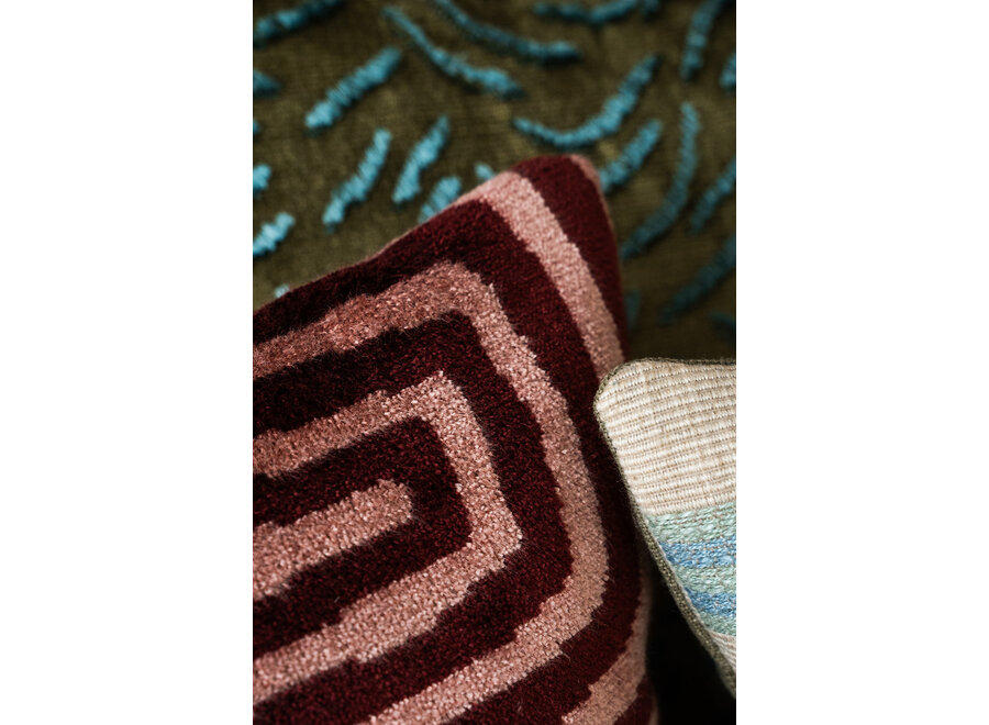 Sierkussen Zoela Burgundy/Pink