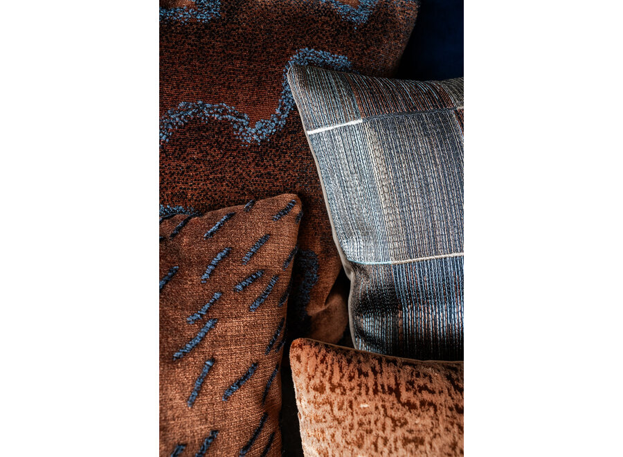 Coussin décoratif Guilly Exclusive Copper/Indigo