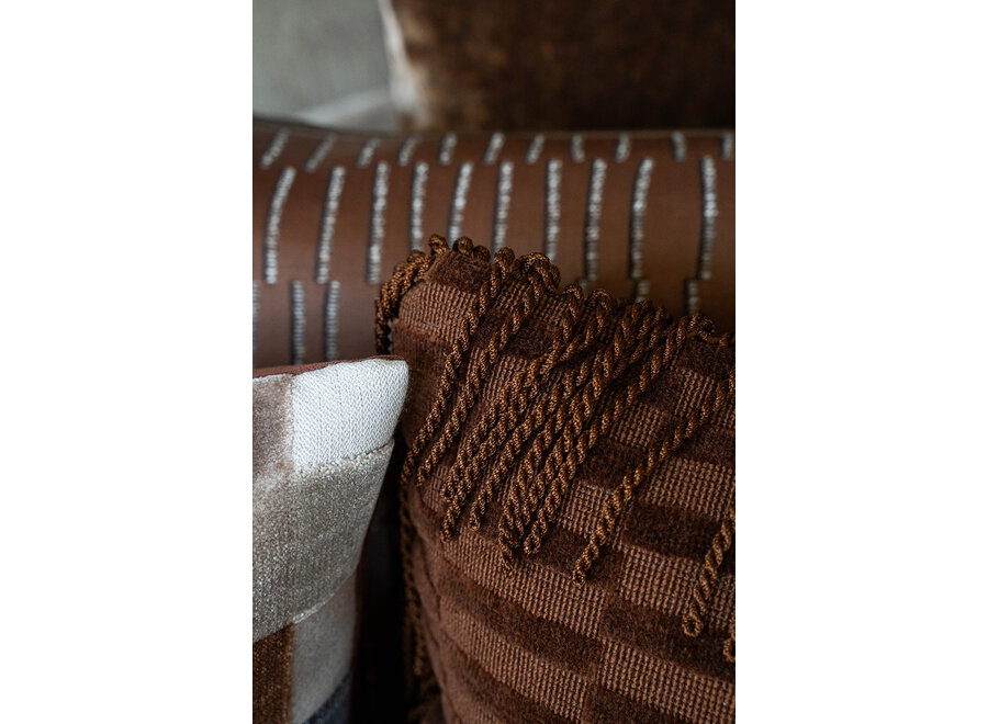 Decorative cushion Cartages Exclusive Brown + Bullion Small Copper