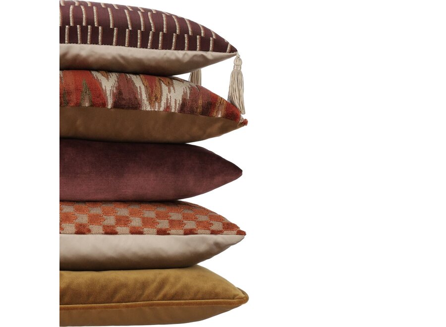 Decorative cushion Adona Wine Red