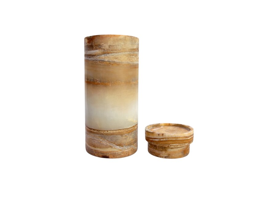 Windlicht 'Tigor' - L - Tiger Onyx