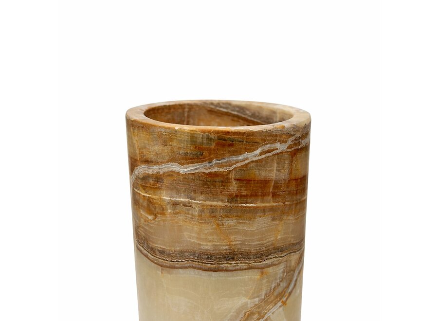Windlicht 'Tigor' - L - Tiger Onyx