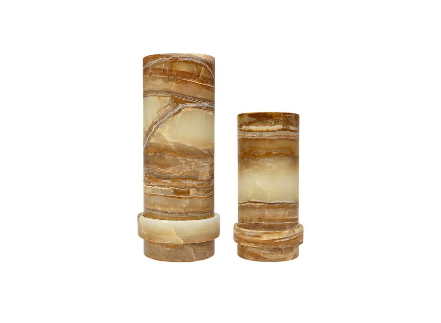 Windlicht 'Tigor' - S - Tiger Onyx