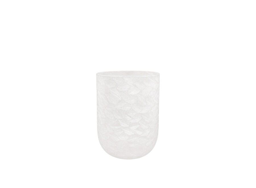 Teelicht 'Safir' - L - Frosted White