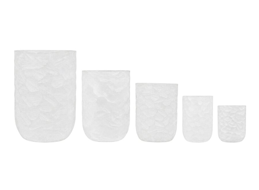 Theelicht 'Safir' - S - Frosted White