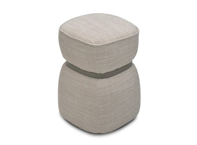Hocker Vera - Light Taupe Hopsack