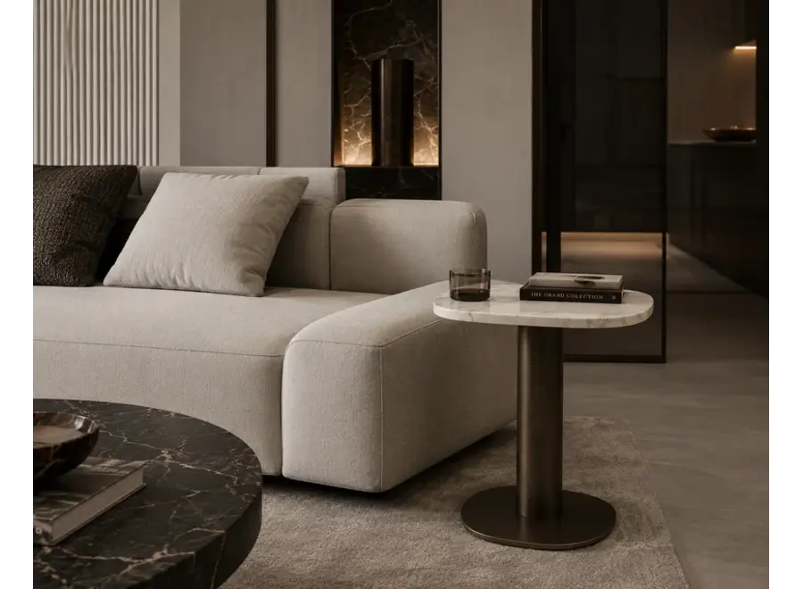 Side table 'Oyster' - Bronze Marble