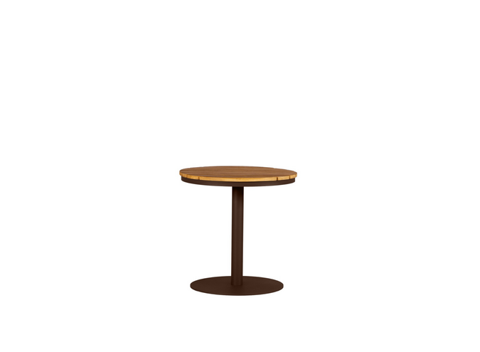 Side table 'Millor' - Ø50xH50 - Bronze/Teak
