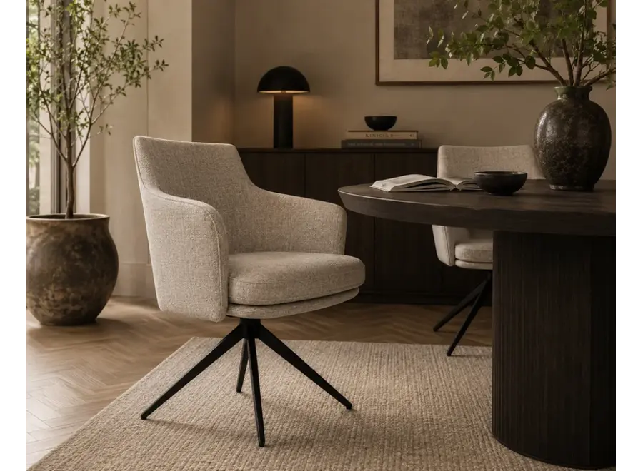Eetkamerstoel 'Bora' - Taupe Grey