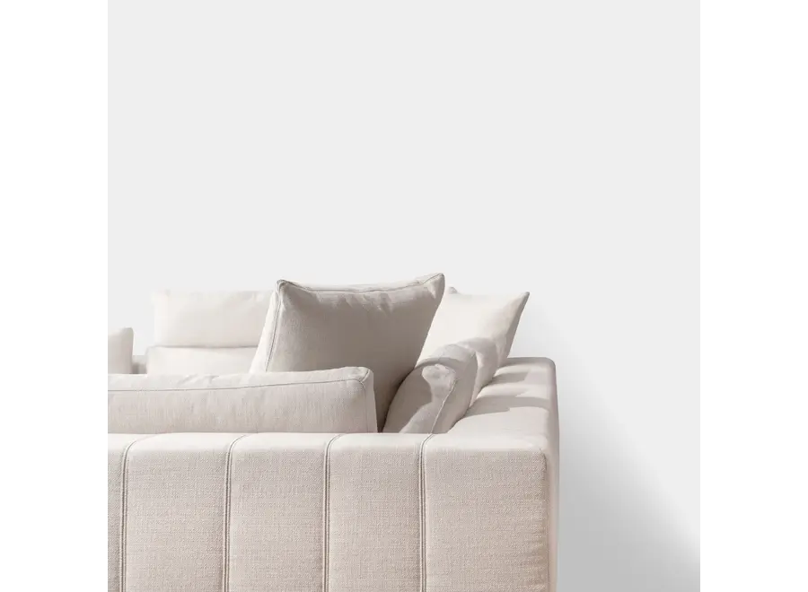 Sofa 'Venice' - Corner - L - Beige/White Weave