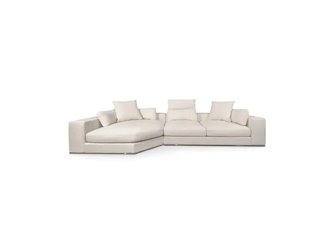 Sofa Venice - Corner - L - Beige/White Weave