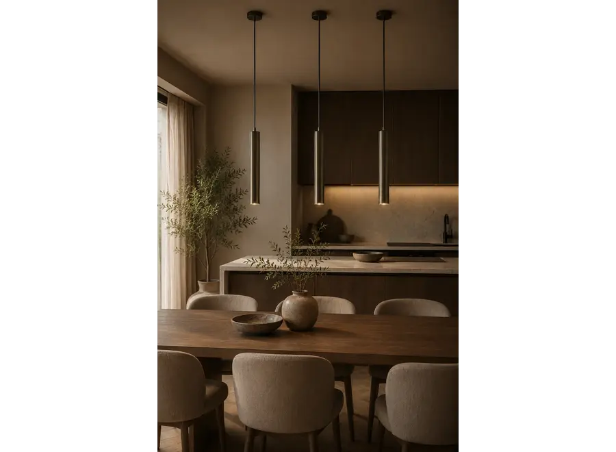 Pendant lamp 'Tubes' - Bronze