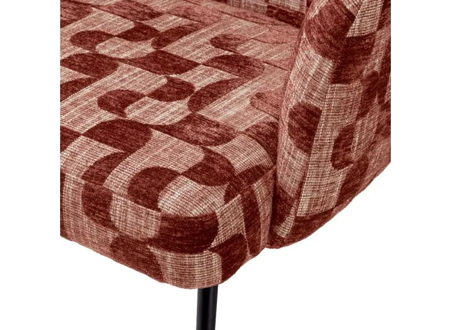 Chaise de salle à manger 'Aiden' - Carmin burgundy