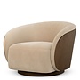 Swivel armchair 'Camerota' - Sabino Beige