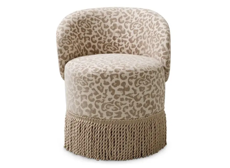 Chaise de salle à manger 'Greer' - Harley leopard beige