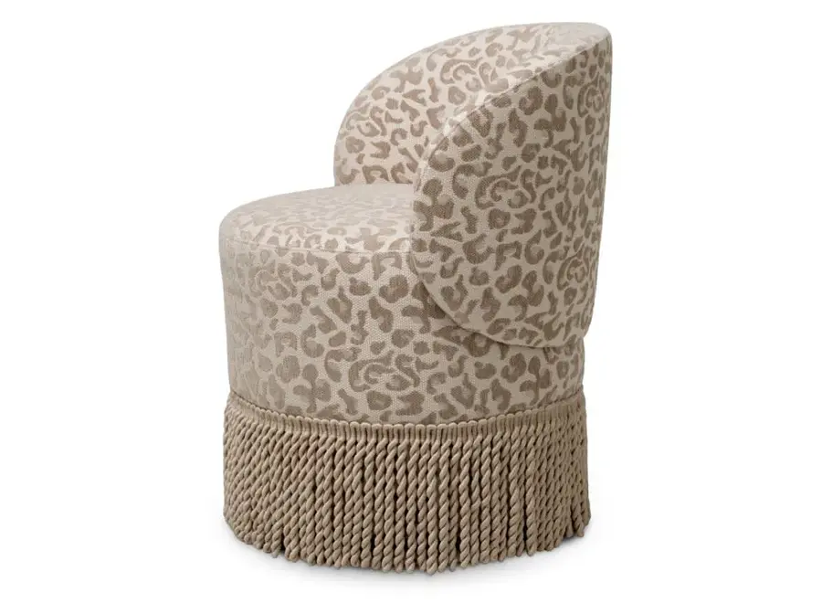 Eetkamerstoel 'Greer' - Harley leopard beige