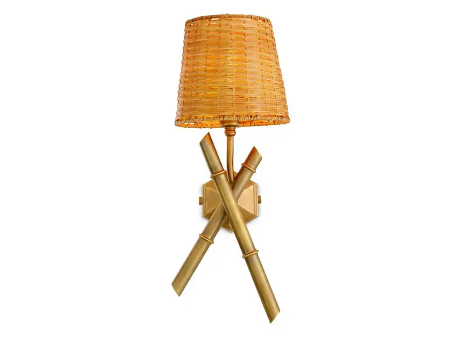 Wall lamp 'Aveline' - Rattan