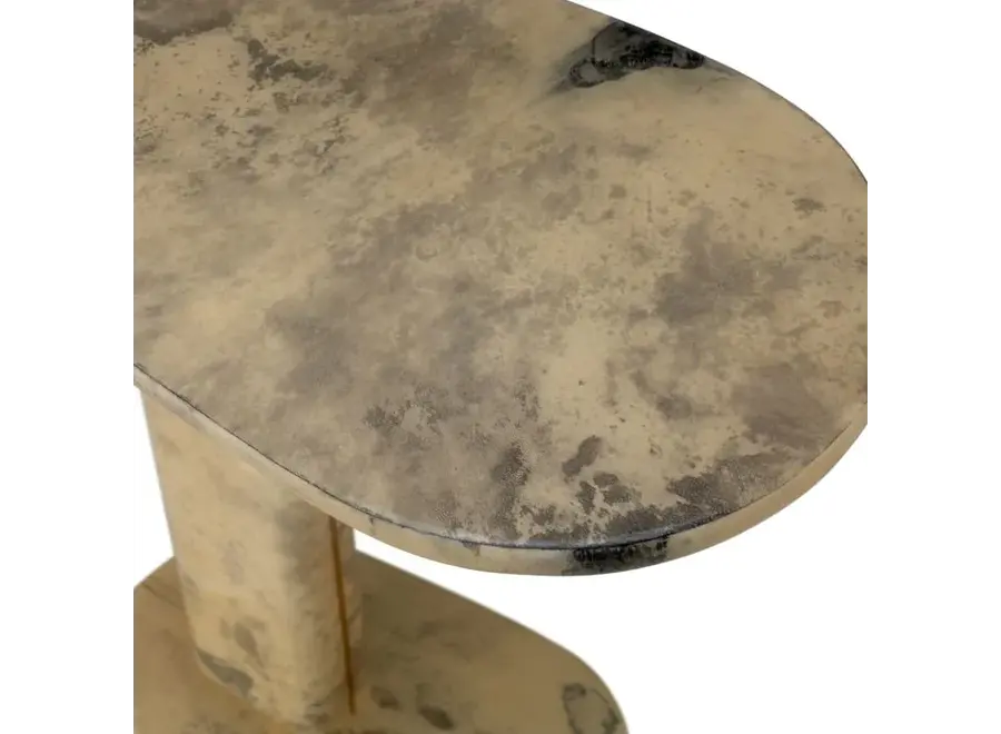Side table 'Manuel' - Cream Leather