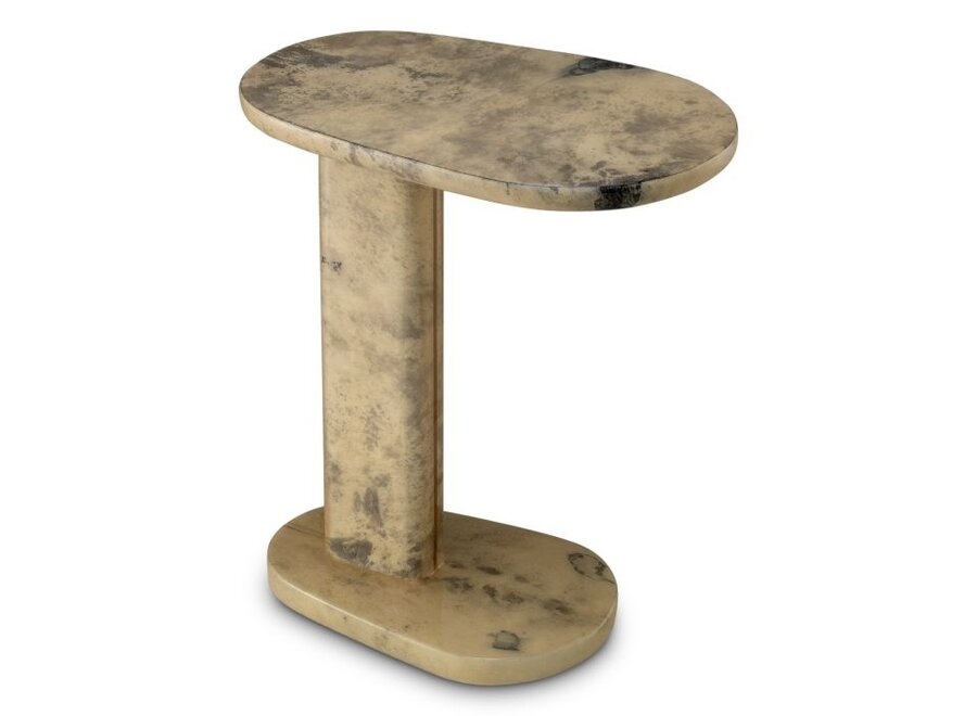 Side table 'Manuel' - Cream Leather