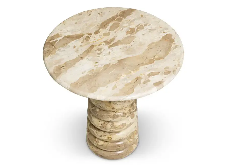 Bijzettafel 'Lerici' - Chocolate marble