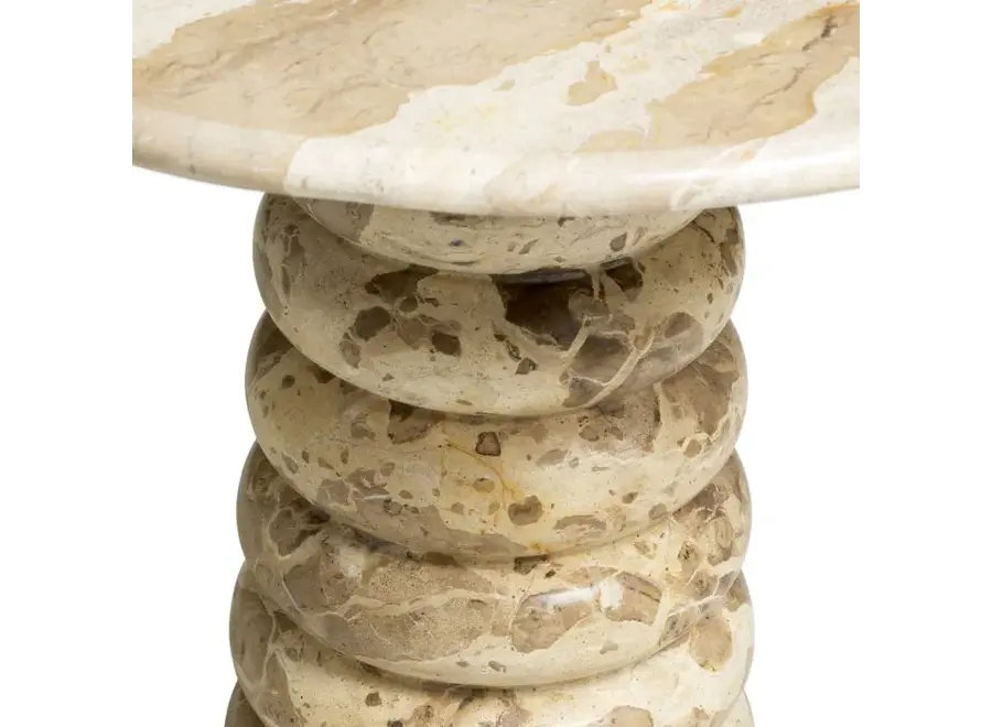 Side table 'Lerici' - Chocolate marble