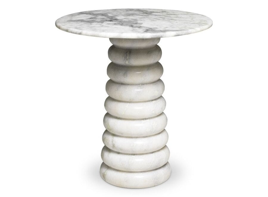 Bijzettafel Lerici - White marble