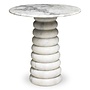 Side table 'Lerici' - White marble