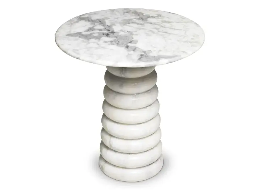 Bijzettafel 'Lerici' - White marble