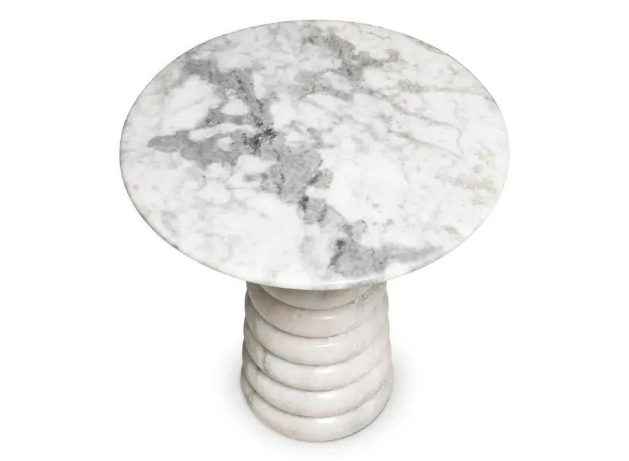 Side table 'Lerici' - White marble