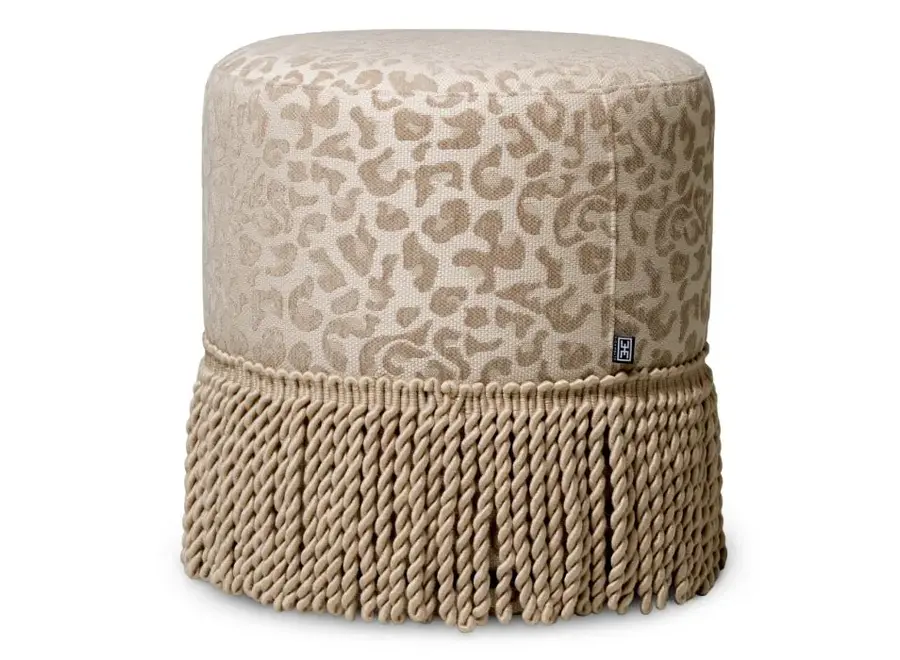 Hocker 'Greer' - Harley leopard beige