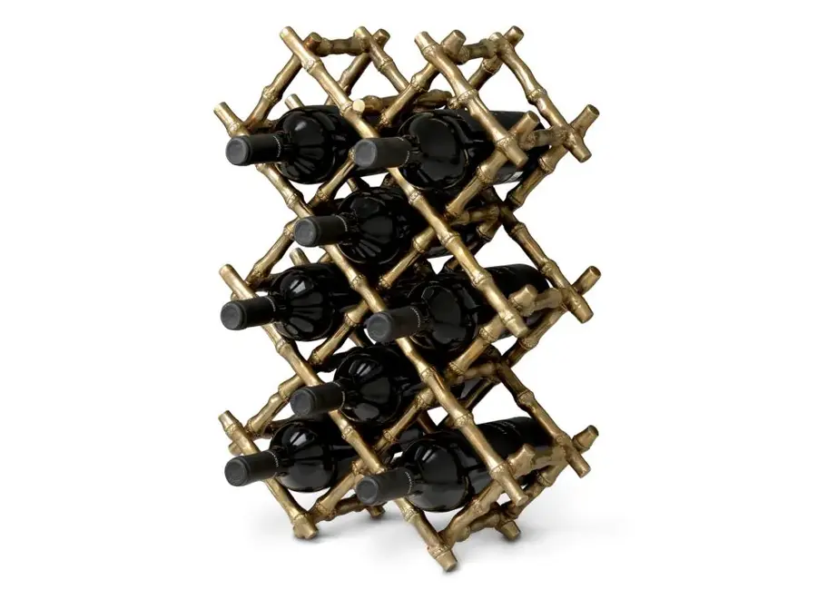 Porte-vin design 'Sassari' - Vintage brass finish