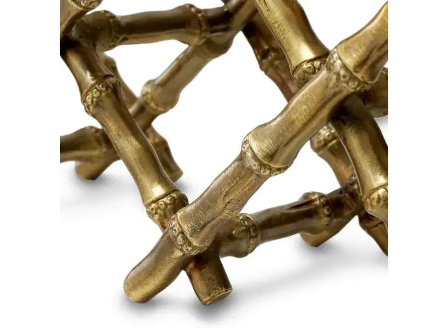Designer wine rack 'Sassari' - Vintage brass finish