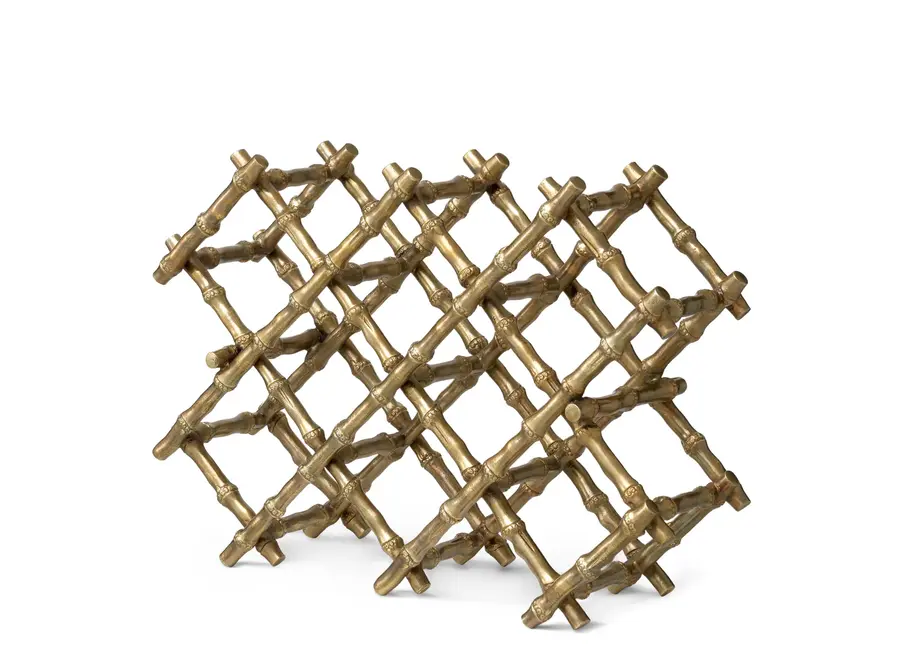 Design wijnrek 'Sassari' - Vintage brass finish