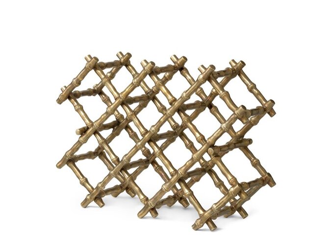 Design wijnrek Sassari - Vintage brass finish