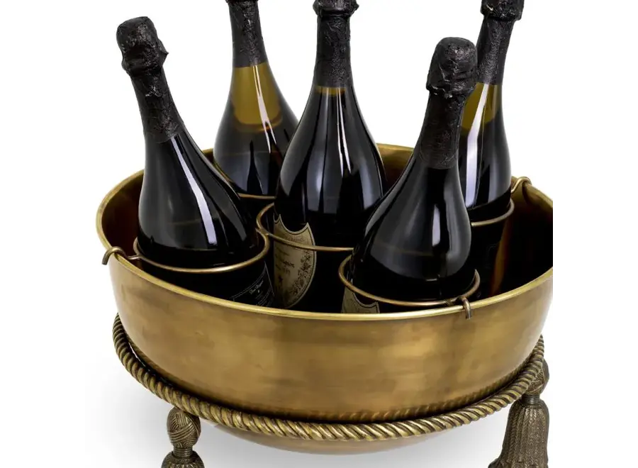 Champagnekoeler 'Tassel' - Vintage brass