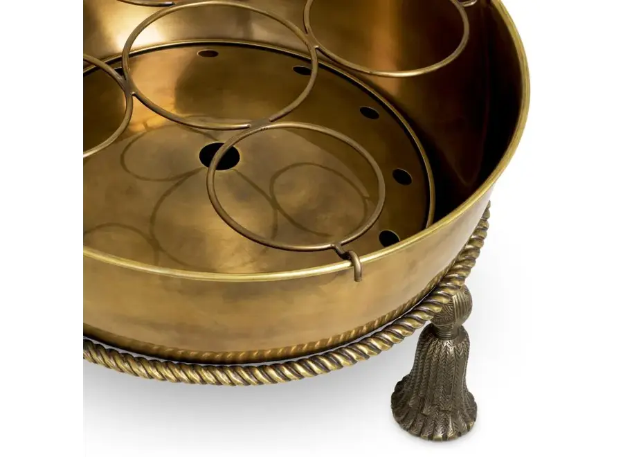 Champagnekoeler 'Tassel' - Vintage brass